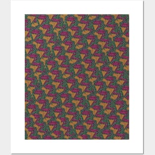 Triangles Lines and Dots Pattern Posters and Art